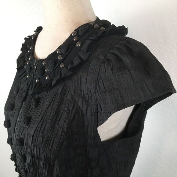 12 by 12 Los Angeles – studded peplum top L black - Picture 3 of 10